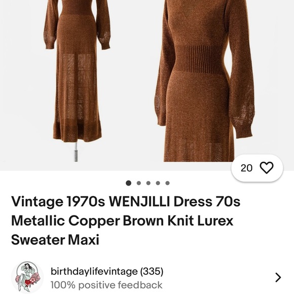 1970s Wenjilli disco dress size medium - Picture 3 of 4